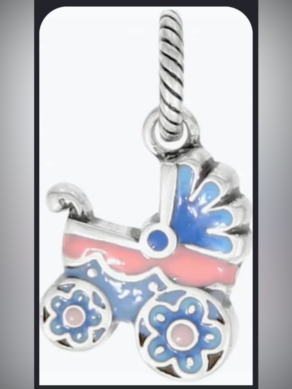 🍼Brighton Baby Carriage Charm RARE/RETIRED - only 1 left!